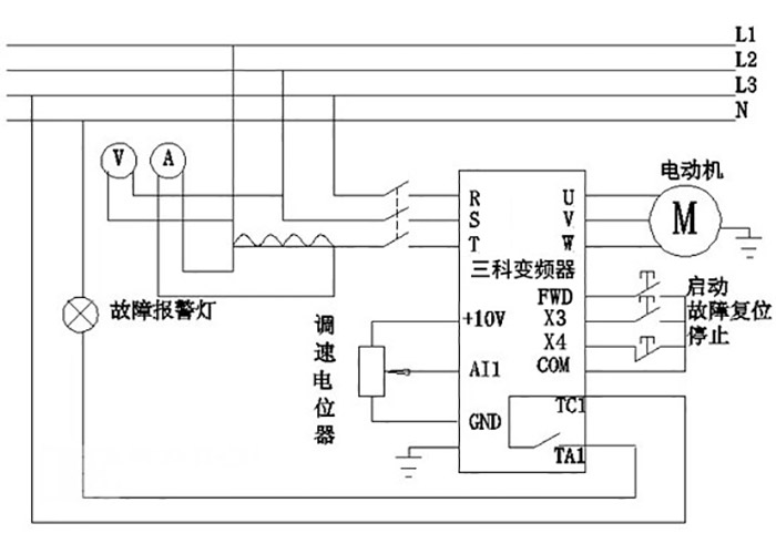 變頻器電氣接線原理圖